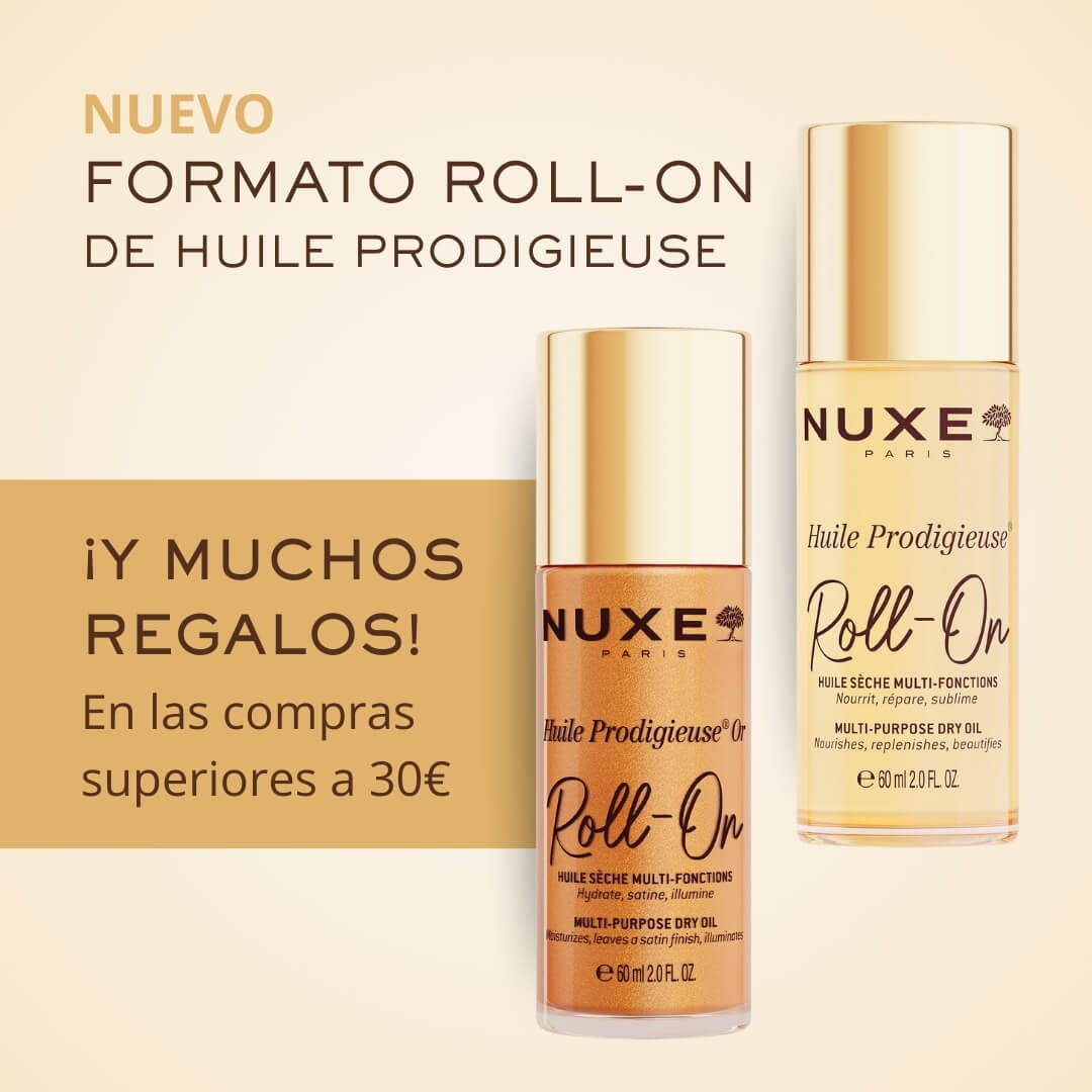 Nuevo formato roll-on de Huile Prodigieuse. ¡Y muchos regalos! En las compras superiores a 30€