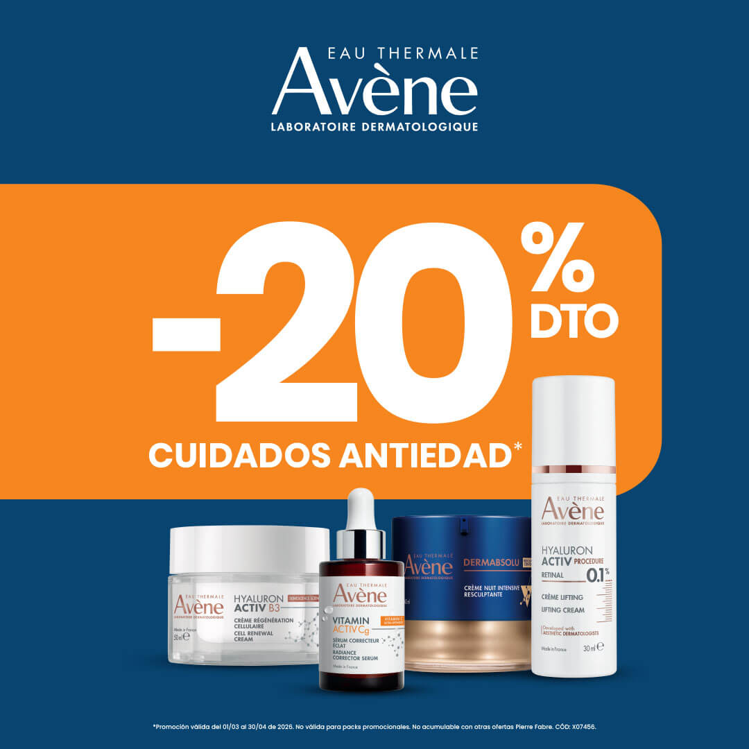 Avène. 20% descuento en cuidados antiedad